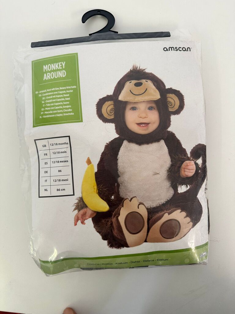 Monkey Fancy Dress Outfit 12-18 months - Cress : Cress